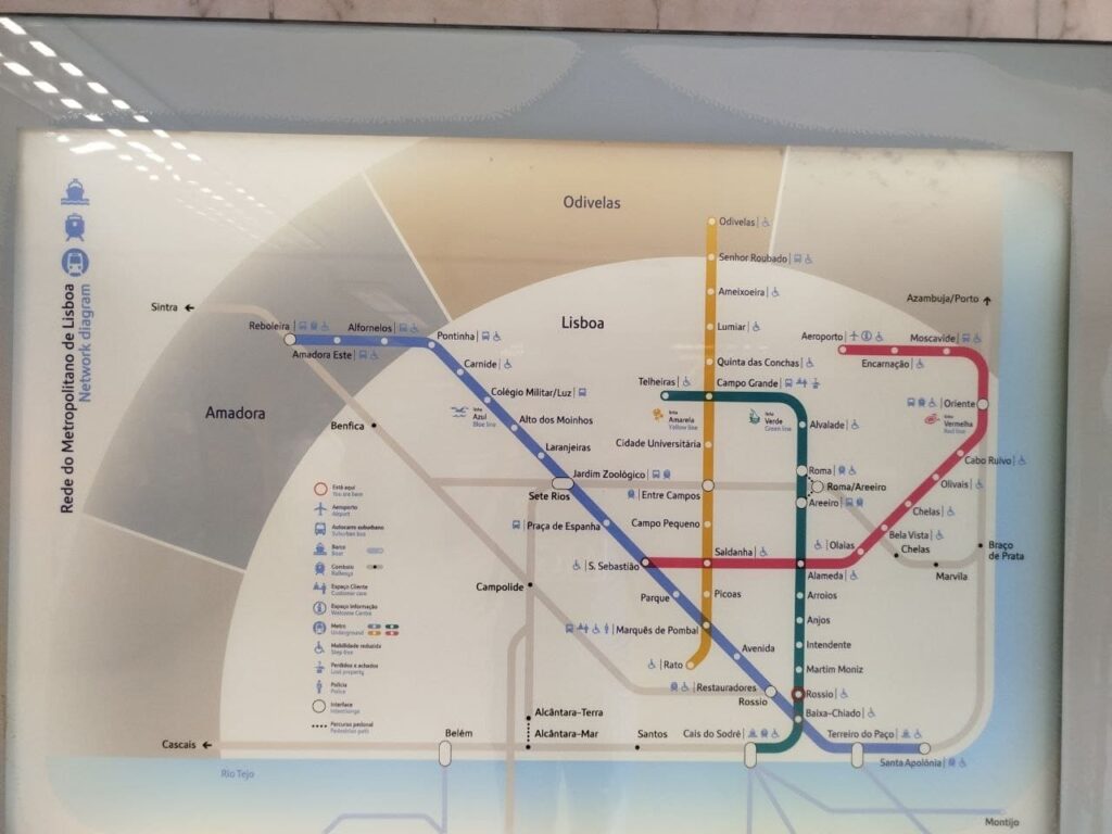 lisbon transport system by metropolitano Lisboa